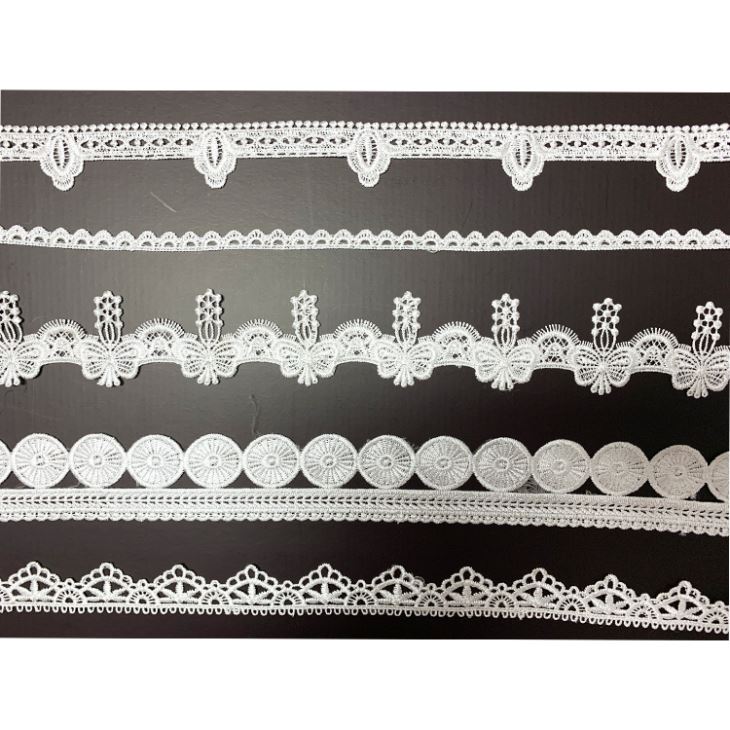 Factory Free Sample Embroidered Polyester Fabric Net Lace